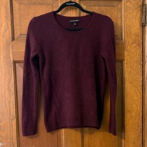 100% Cashmere by 41 Hawthorn Women's Plum Crew Neck Sweater